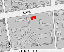 Карта Ставрополя: Комитет градостроительства г.Ставрополя. Улица Мира 282-А.